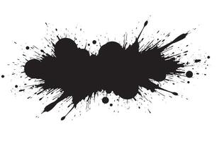 ink splatter black color on white background vector