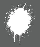 white paint splatter on a gray background vector