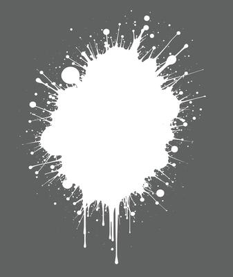 white paint splatter on a gray background
