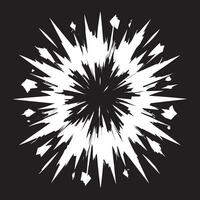 a black and white explosion with a starburst effect vector