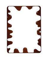 a chocolate frame with a white background, chocolate frame fluid dripping frame vector