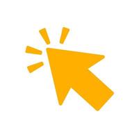 Cursor click icon on white background. vector