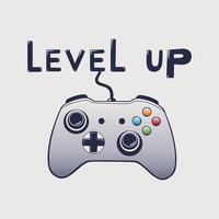 level up game controller illustration vector