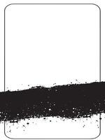 a black and white grunge paint splatter on a white background vector