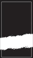 black and white square frame with white paint on it vector