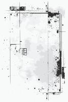 Dark Grunge Background with Rough and Scratched Texture vector