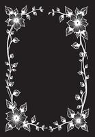 flower minimalist frame , plant frame simple , frame for card invitation vector