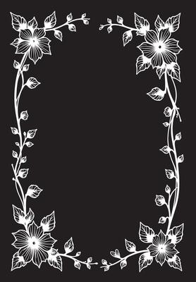 flower minimalist frame , plant frame simple , frame for card invitation