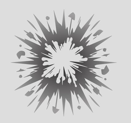 explosion effect silhouette black and white anime effect explosionw
