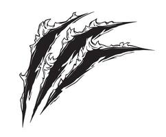 drawing a hole because of claw monster or animal effect illustration vector