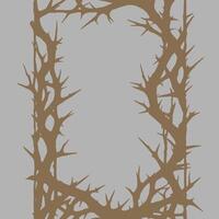 a brown grey frame with a crown of thorns vector