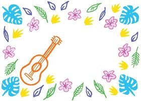 Vibrant music illustration with a floral and insect pattern, featuring a colorful summer design vector