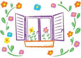 a spring flower frame with butterflies and birds, perfect for a greeting card vector