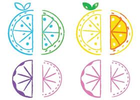 A vibrant illustration displays a bicycle with lemon and lime slices as its wheels, a symbolic design for healthy travel vector
