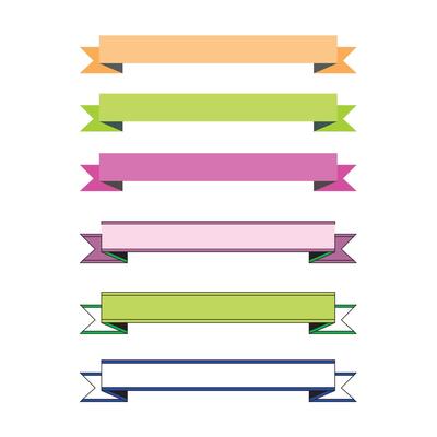 color Banner ribbon set