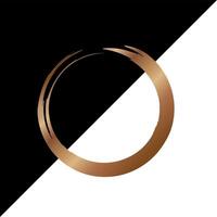Gold pain round shape element vector