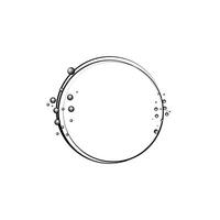 Circle shape drawn with a dots symbol vector