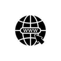 Website icon. Go to the website. Flat icon for apps and websites vector