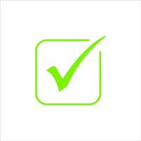 Green check mark icon. Check mark icon. Check mark illustration. symbol collection, green check mark isolated on white background. Correct vote select isolated symbol. vector