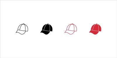 Hat Icon Collection, baseball cap icon, for mobile concept and web design. vector
