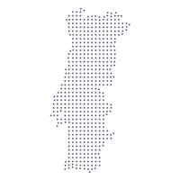 Portugal map dotted pattern design purple circle vector