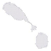 Saint Kitts and Nevis map dotted pattern design purple circle vector