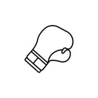 Boxing glove line icon, isolated on white background. vector