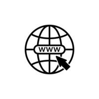 Website icon. Go to the website. Flat icon, for apps and websites. vector