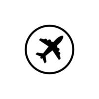 Plane track to point with dashed line way or air lines, airplane icon on white background vector