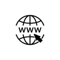 Website icon. Go to the website. Flat icon for apps and websites. vector