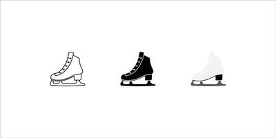 Ice skate icon set, sign for mobile concept and web design. illustration vector