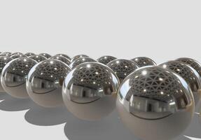 arrangement of group of silver balls photo