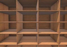 3d wooden shelves photo