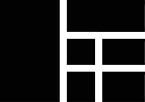 Modern black and white layout graphic template for web design and editorial use vector