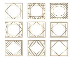 Elegant decorative geometric frames in various styles on a white background for design purposes vector
