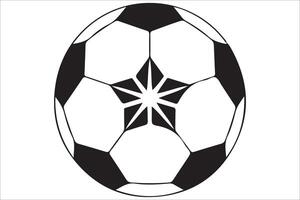 Soccer ball with star on white background vector