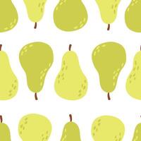 Simple seamless pattern with pears. Design for greeting card and invitation for seasonal summer vacation vector