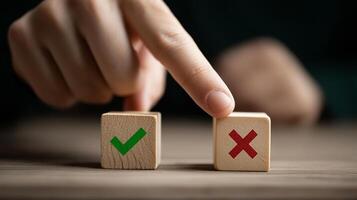 Wrong Option Selection with Rejection Analysis and Decision Making Insights. Risk Assessment, Negative Outcomes. photo