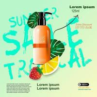 Playful summer-themed design features colorful beach balls and ice cream vector