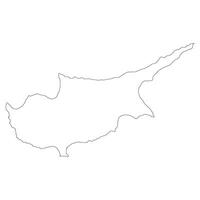 Cyprus map. Map of Cyprus in white color vector