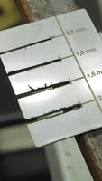 Metal Cut Width Evaluation Using Precision Gauge, Measured Slots Indicate Blade Thickness video