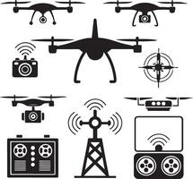 Drone Silhouette Bundle vector