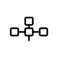 Stylized Blockchain Connected Blocks Icon vector