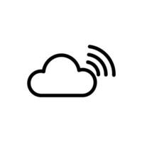 Wireless Cloud Network Signal Icon vector