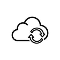 Cloud Sync Refresh Arrows Icon vector