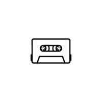 Retro Audio Cassette Tape Outline vector