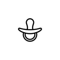 Baby Pacifier In A Minimalist Style vector