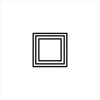 Empty Picture Frame Matted Border vector