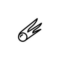 Comet With Flowing Tail Outline vector