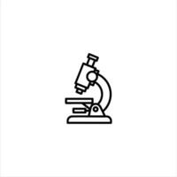 Monochrome Laboratory Microscope Outline vector